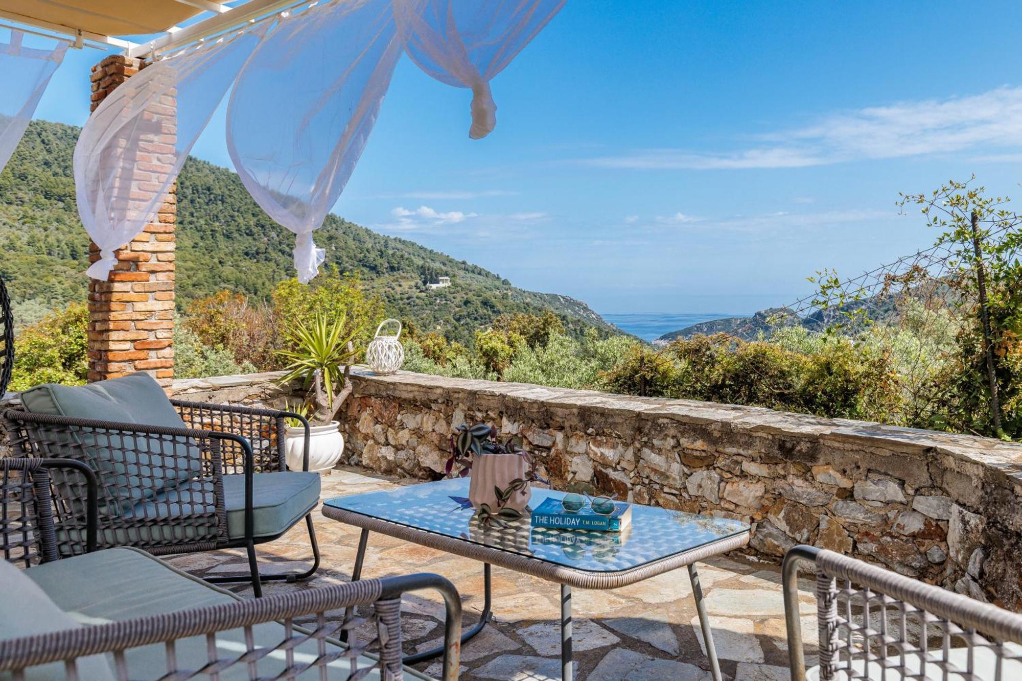 Villa Fotini Kalivi In Raches Panormos  ภายนอก รูปภาพ